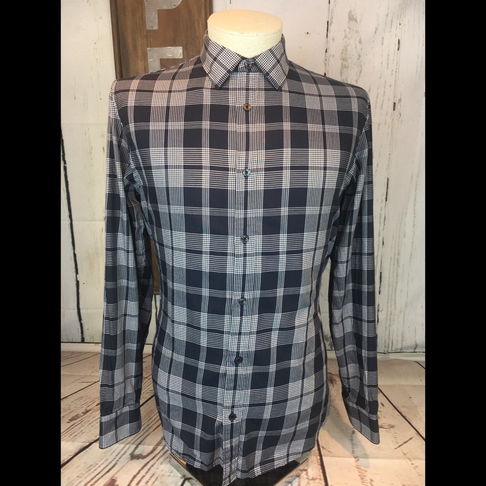 Michael Kors Plaid Button Down Shirt Size XL